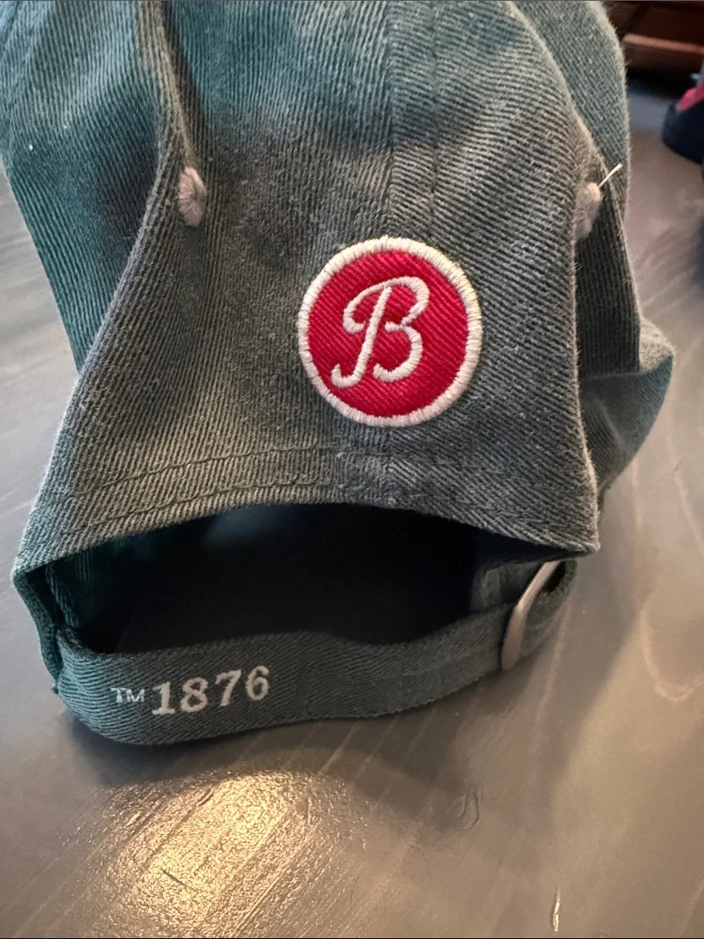 G.H. Bass & Co. Olive Green Cap with Red Patch